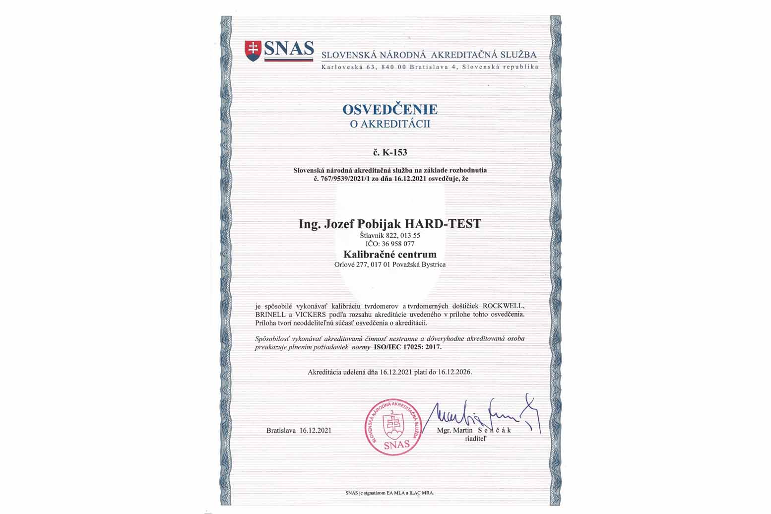 Certifikát